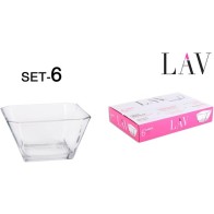 Set of 6 Square Bowls 10.6cm - 300cc Karen - Versatile Dining