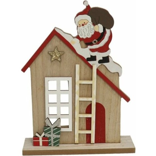 Decorated Santa Roof Figurine 18x24x5 cm