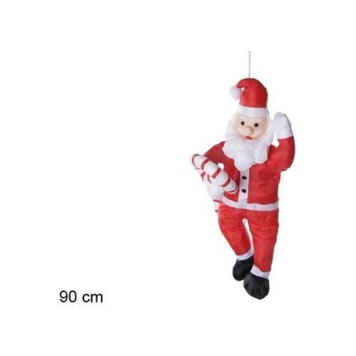 Santa Claus Figure with Gift Cane for Outdoors 90cm