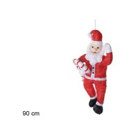 Santa Claus Figure with Gift Cane for Outdoors 90cm