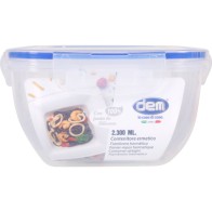 Fiambrera Hermética Rectangular 2300ml para Almacenamiento de Alimentos