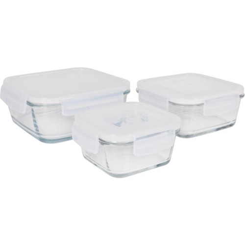 Set of 3 Hermetic Food Containers 375cc 720cc 1150cc