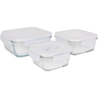 Set of 3 Hermetic Food Containers 375cc 720cc 1150cc