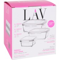 Set of 3 Hermetic Food Containers 375cc 720cc 1150cc