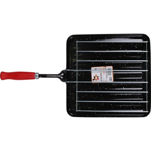 Asador Cuadrado Con Parrilla 23cm Jaspeada para Cocción Perfecta
