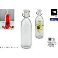 Botella de vidrio clásica 1L La Mediterranea