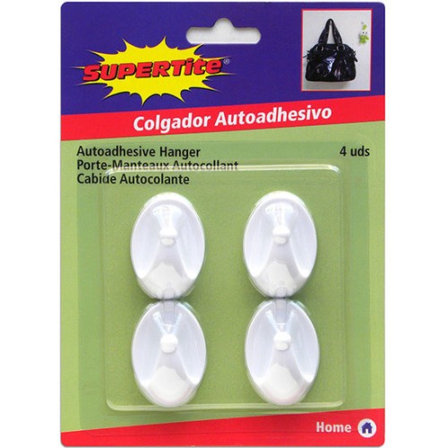 Small Oval Adhesive Hangers Set of 4