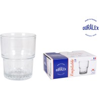 Set of 6 Stackable Transparent Glasses 16cl