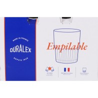 Set of 6 Stackable Transparent Glasses 16cl