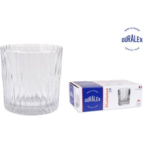 Set of 6 Transparent Glasses 31cl Manhattan
