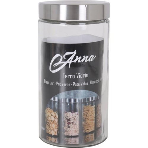 Tarro de Vidrio Tapa Acero 1.70lt Anna