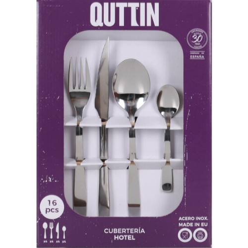 16-Piece Hotel Cutlery Set by Quttin