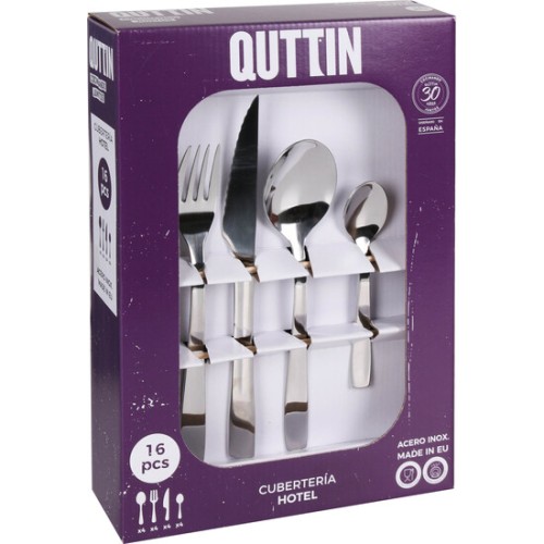 16-Piece Hotel Cutlery Set by Quttin