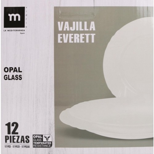 Dishes Set 12 pcs Red Opal Everett