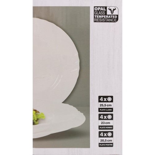 Dishes Set 12 pcs Red Opal Everett