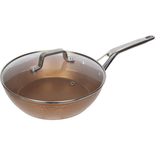 Induction Forged Aluminum Frying Pan with Lid 26x6.9cm