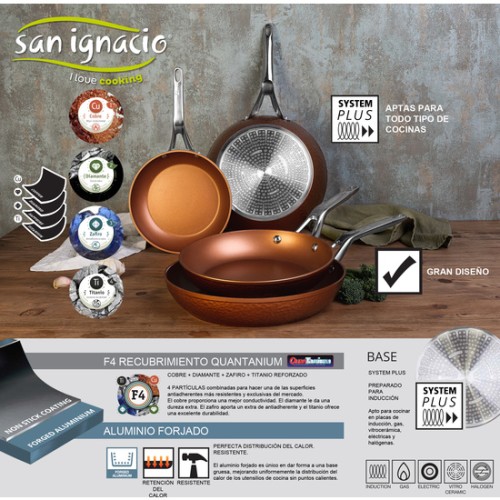 Induction Forged Aluminum Frying Pan with Lid 26x6.9cm