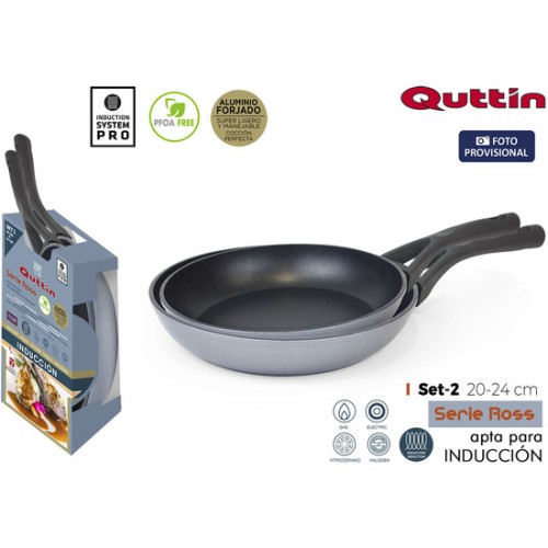 Set of 2 Forged Aluminum Induction Frypans - Versatile Cooking