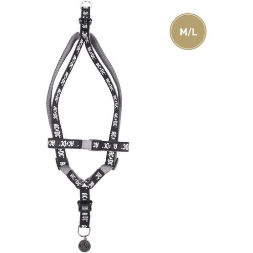 ACDC Black Medium Dog Harness