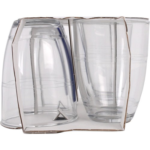 Set of 4 Transparent Gigogne Glasses 360cc