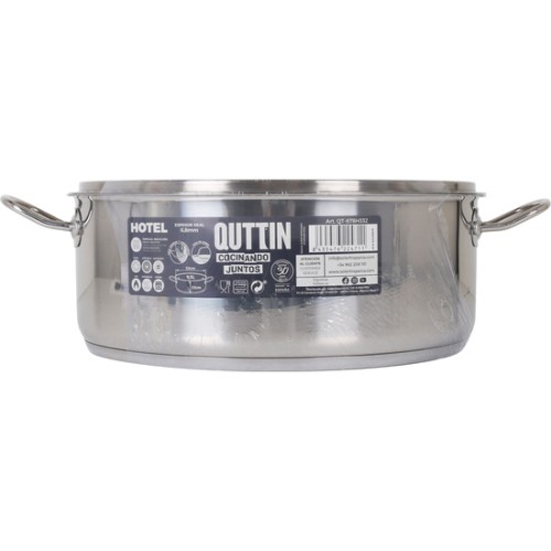 Casserole with Lid Stainless Steel 32cm/0.8mm/9.5L Quttin Hotel
