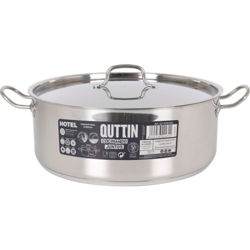 Casserole with Lid Stainless Steel 32cm/0.8mm/9.5L Quttin Hotel