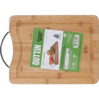 Quttin Bamboo and Metal Cutting Board 32.5x25x1.7cm