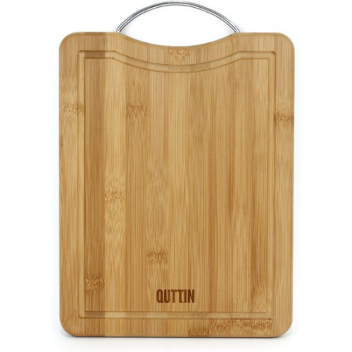 Quttin Bamboo and Metal Cutting Board 32.5x25x1.7cm