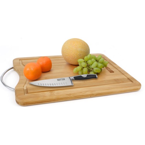 Quttin Bamboo and Metal Cutting Board 32.5x25x1.7cm