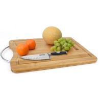 Quttin Bamboo and Metal Cutting Board 32.5x25x1.7cm
