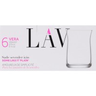 Set de 6 Vasos 275cc Vera - Cristalería Elegante