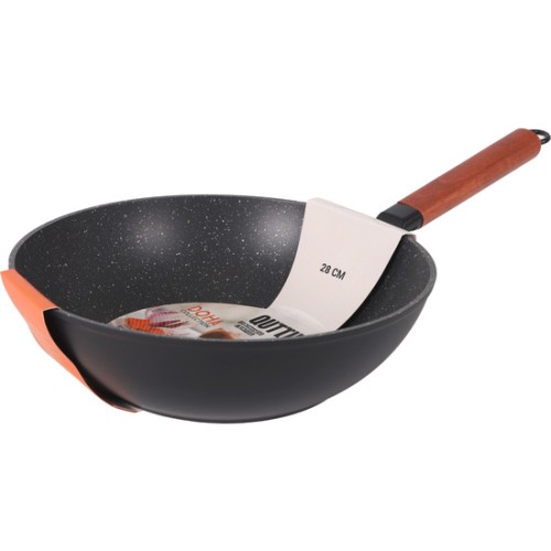 28cm Forged Aluminum Wok for Cooking