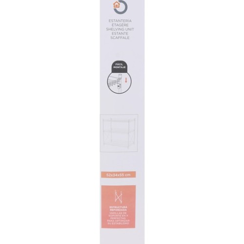 Estantería de 3 Niveles Metal 52x34x55 Confortime
