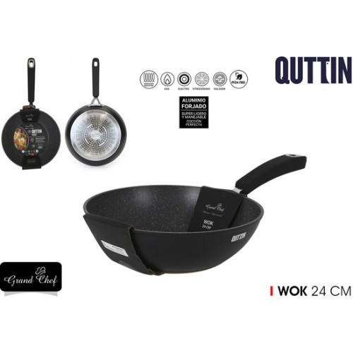 Sartén Wok 24cm Grandchef Quttin