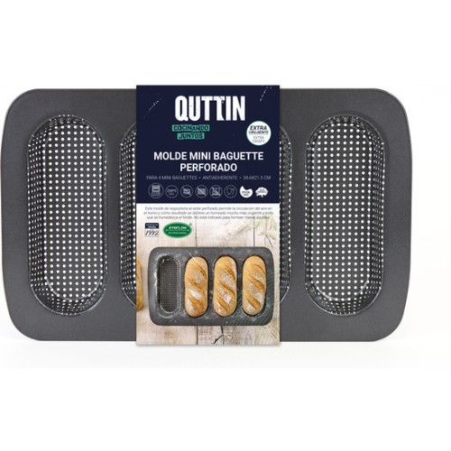 Quttin Perforated Baguette Mold - Bake Perfect Bread