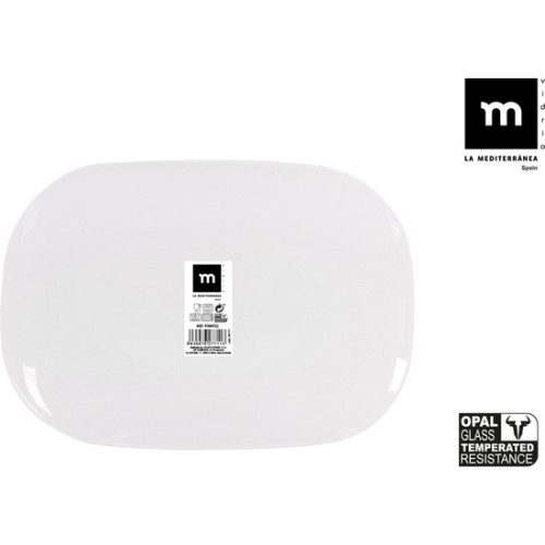 24cm Opal Rectangular Tray - Elegant Serving