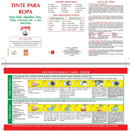 Tinte para Ropa Verde Claro La Nave