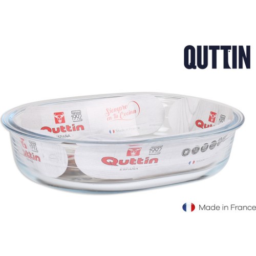 Oval Glass Pie Mold 23.5x19cm Quttin