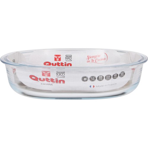 Oval Glass Pie Mold 23.5x19cm Quttin