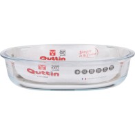 Oval Glass Pie Mold 23.5x19cm Quttin