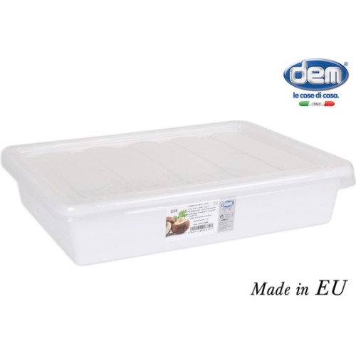 White Bucket with Lid & Grid Bob 30.3x23cm / 3L