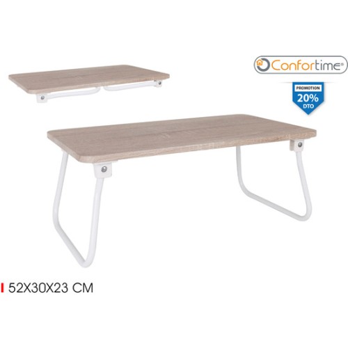 Mesa Madera Plegable Met.white 52x30x23