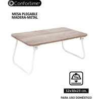 Mesa Madera Plegable Met.white 52x30x23