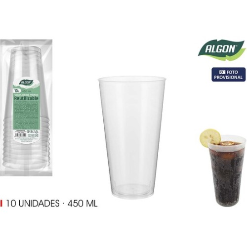 Set de 10 Vaso Cocktail 450ml Algon