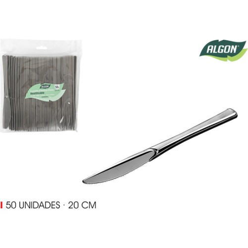 Set of 50 Large Silver Knives - 20cm