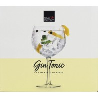 Set of 4 Gintonic Glasses 65cl Elegant Drinkware