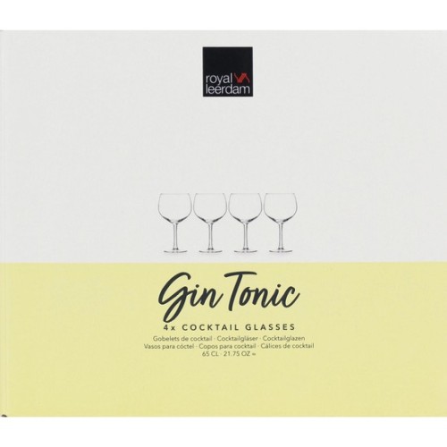 Set of 4 Gintonic Glasses 65cl Elegant Drinkware