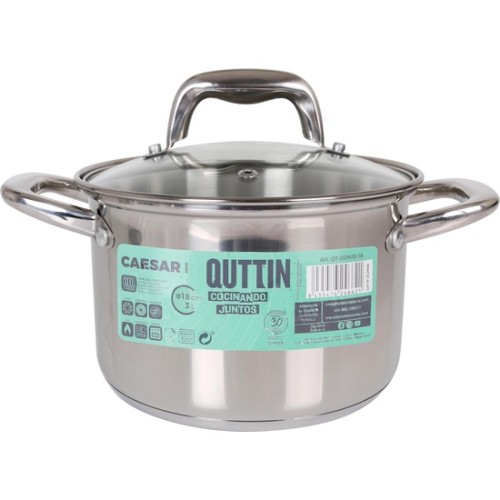 New Caesar 18cm Induction Steel Pot - Essential Kitchen Cookware