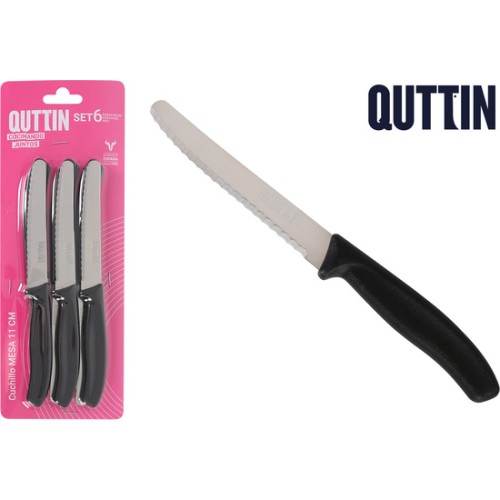 Set 6pzs Cuchillos Mesa Serrados 11cm Basic