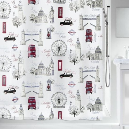 London Textile Shower Curtain - Elegant Design